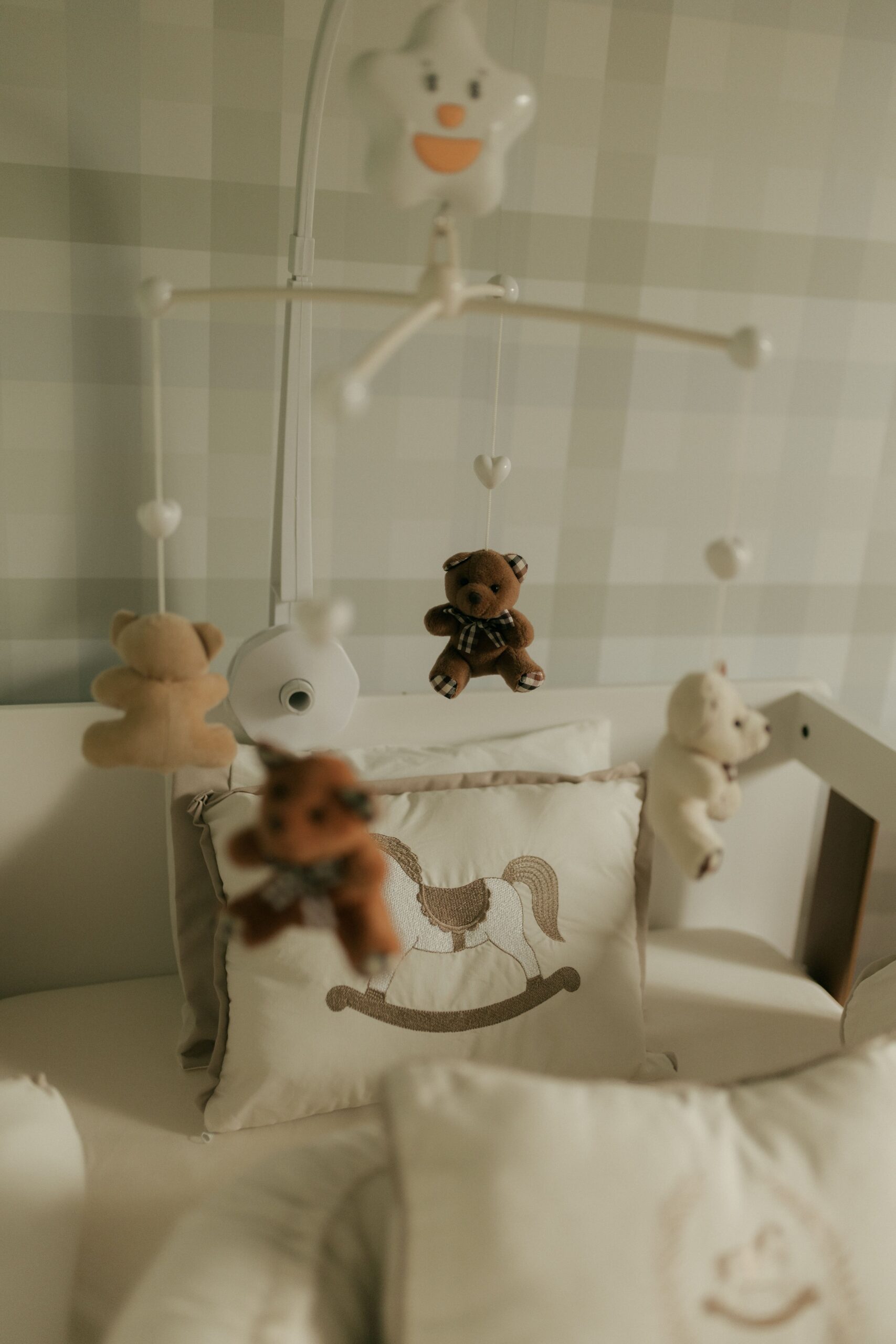 Warm neutral nursery details