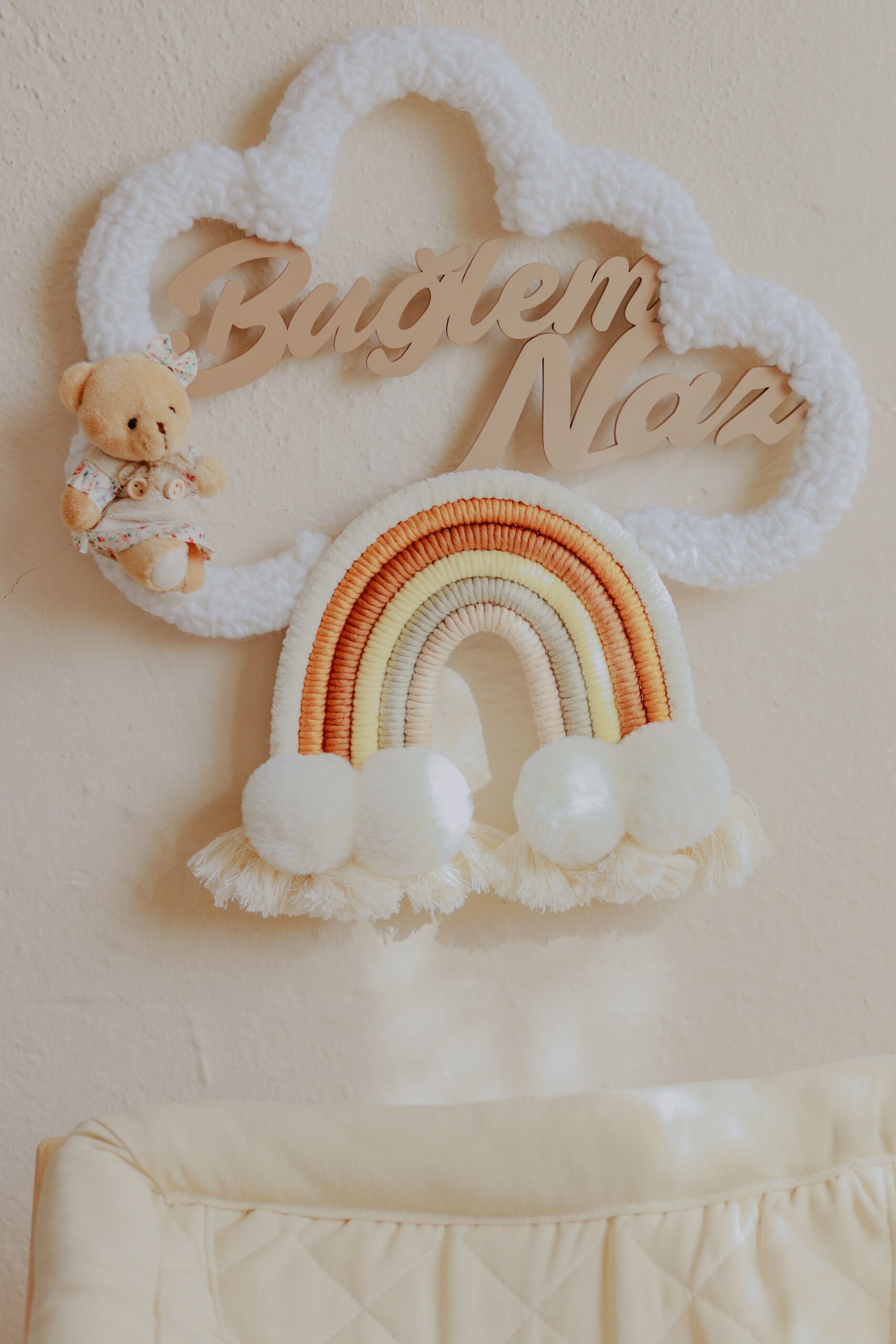 Soft neutral nursery styling